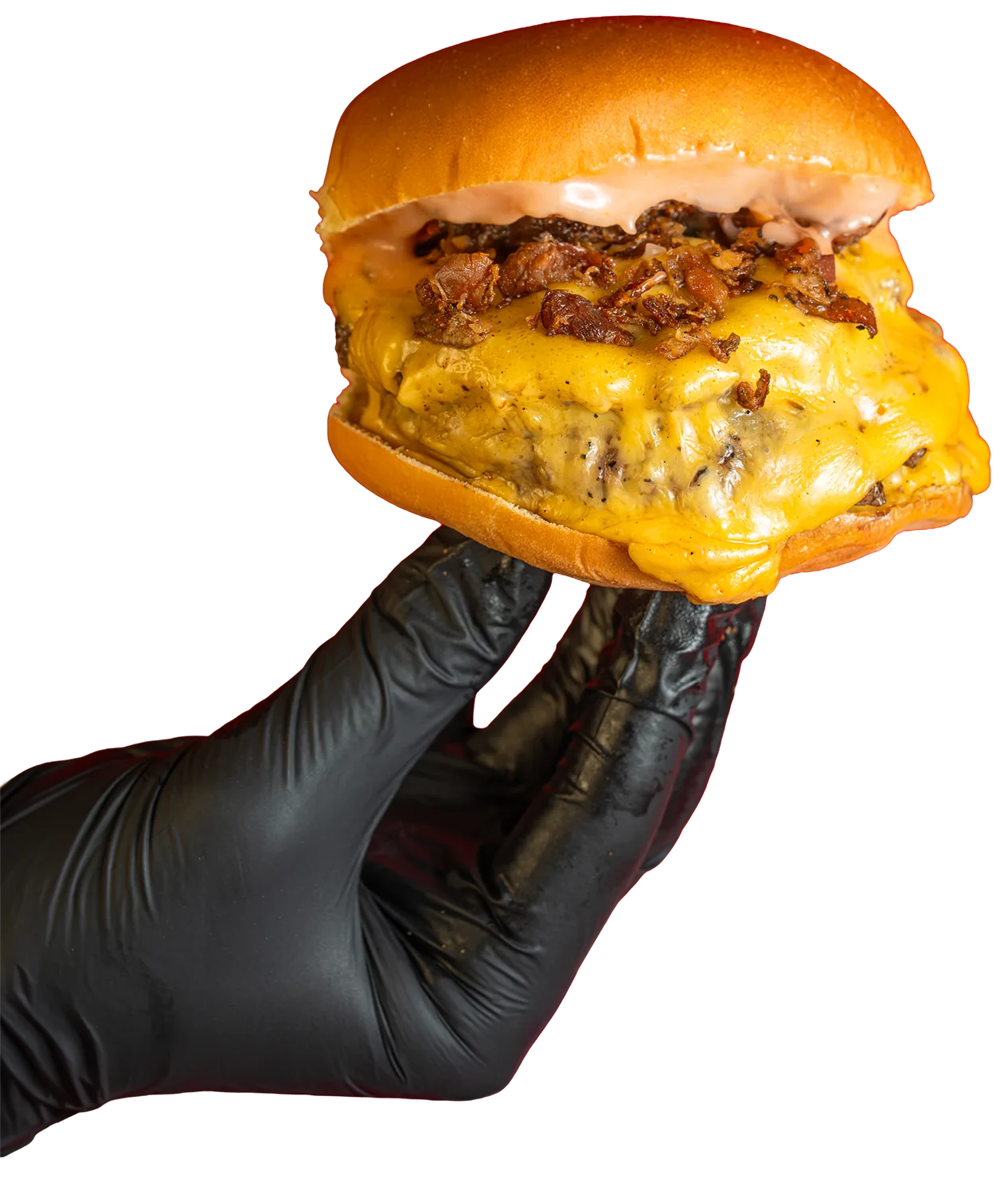 Smash burger de Pala × Stack en mano